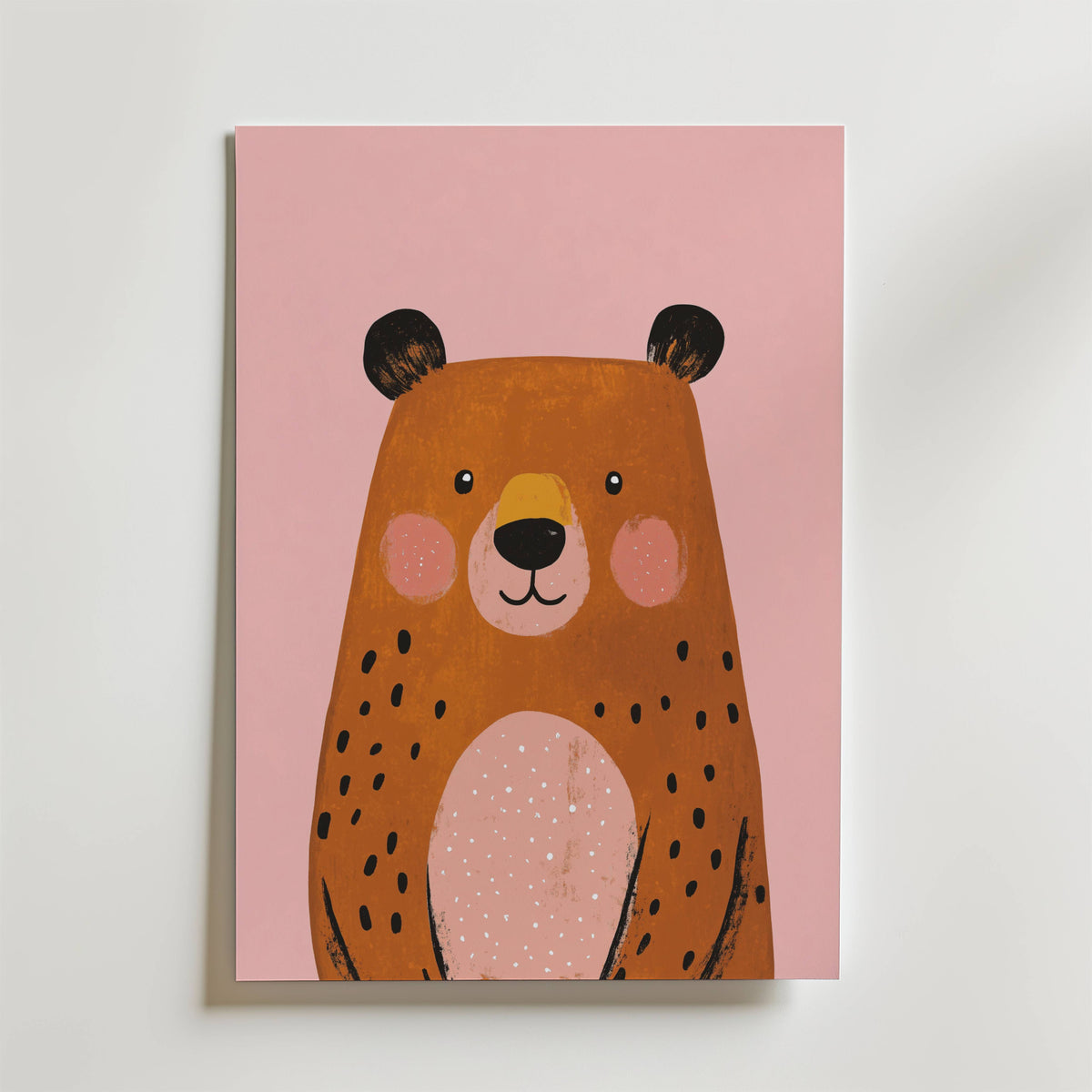 Brown Bear – stilfullt konsttryck från Bozetto, tryckt på matt finpapper i hög tryckkvalitet