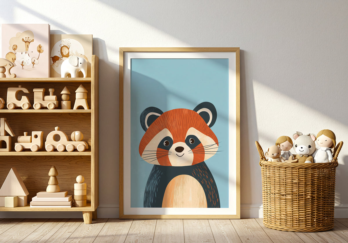Red Panda – affisch med snyggt motiv, köp enkelt hos Bozetto i flera storlekar i hög tryckkvalitet