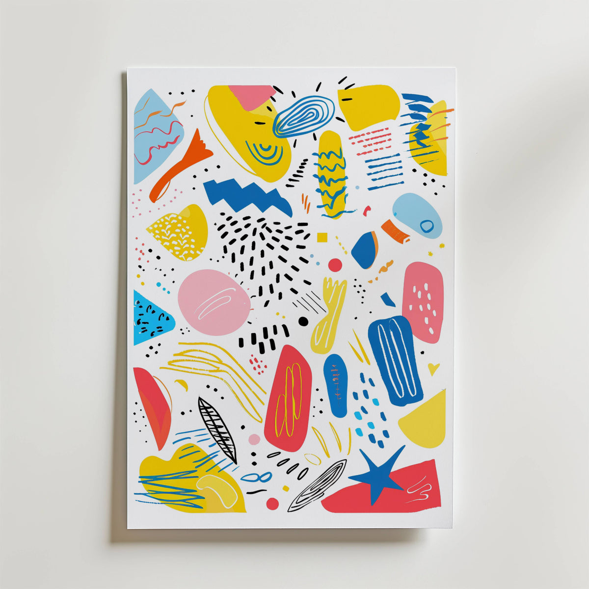 Playful Shapes – stilfullt konsttryck från Bozetto, tryckt på matt finpapper i hög tryckkvalitet