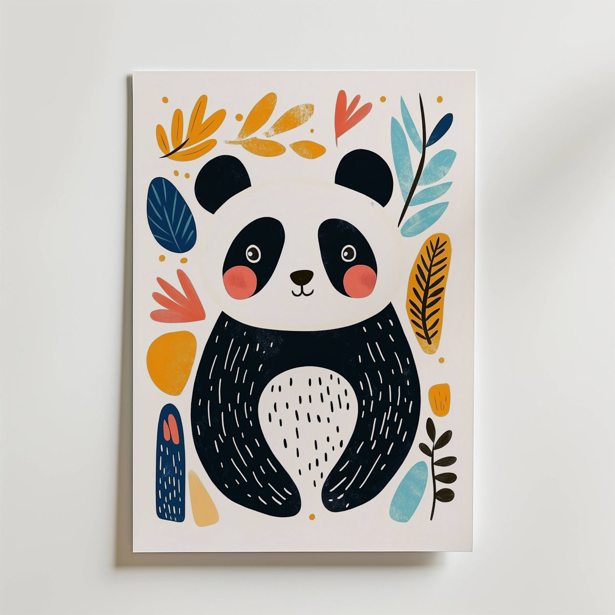 Playful Panda – stilfullt konsttryck från Bozetto, tryckt på matt finpapper i hög tryckkvalitet