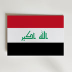 Iraq National Flag Poster – modern konst och stilren konsttryck för hemmet hos Bozetto
