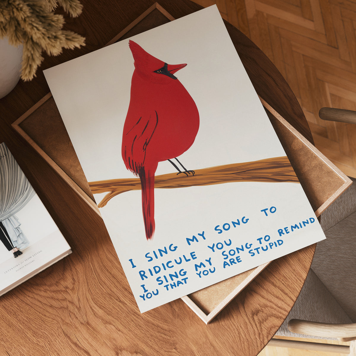 Red Cardinal Song – affisch med snyggt motiv, köp enkelt hos Bozetto i flera storlekar