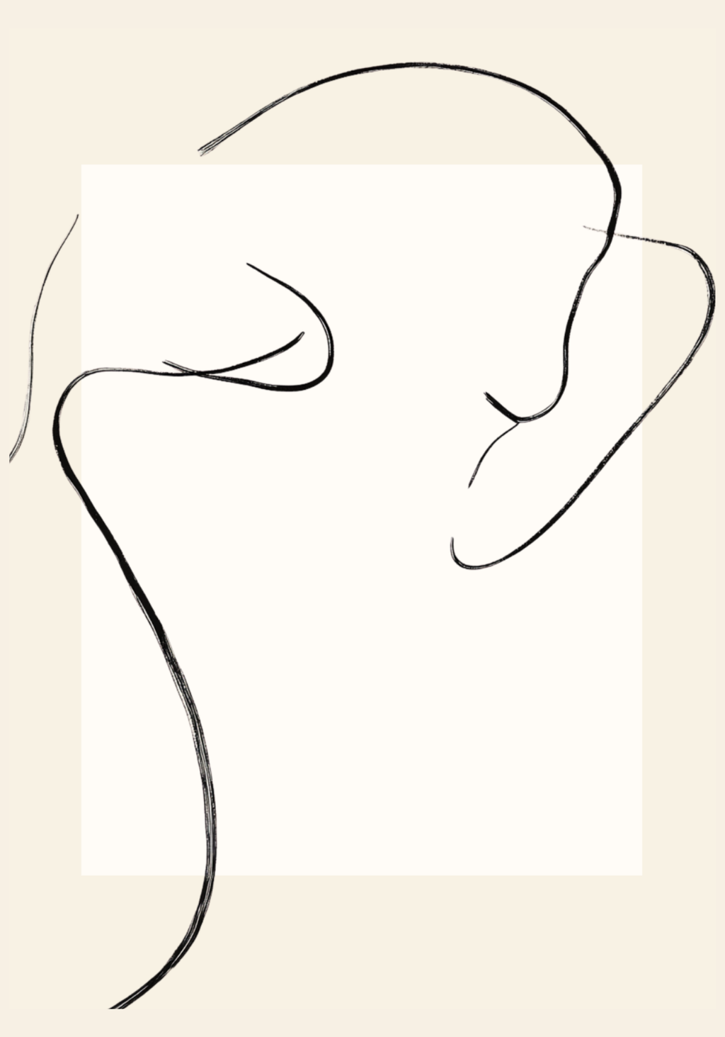 Minimal Nude Line Art – affisch med snyggt motiv, köp enkelt hos Bozetto i flera storlekar