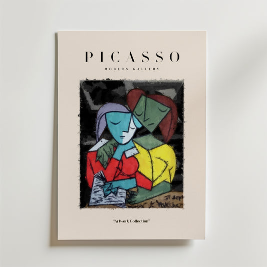Picasso Colorful Love Embrace Poster
