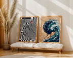 Brushed Silence Poster – två posters i rum 3