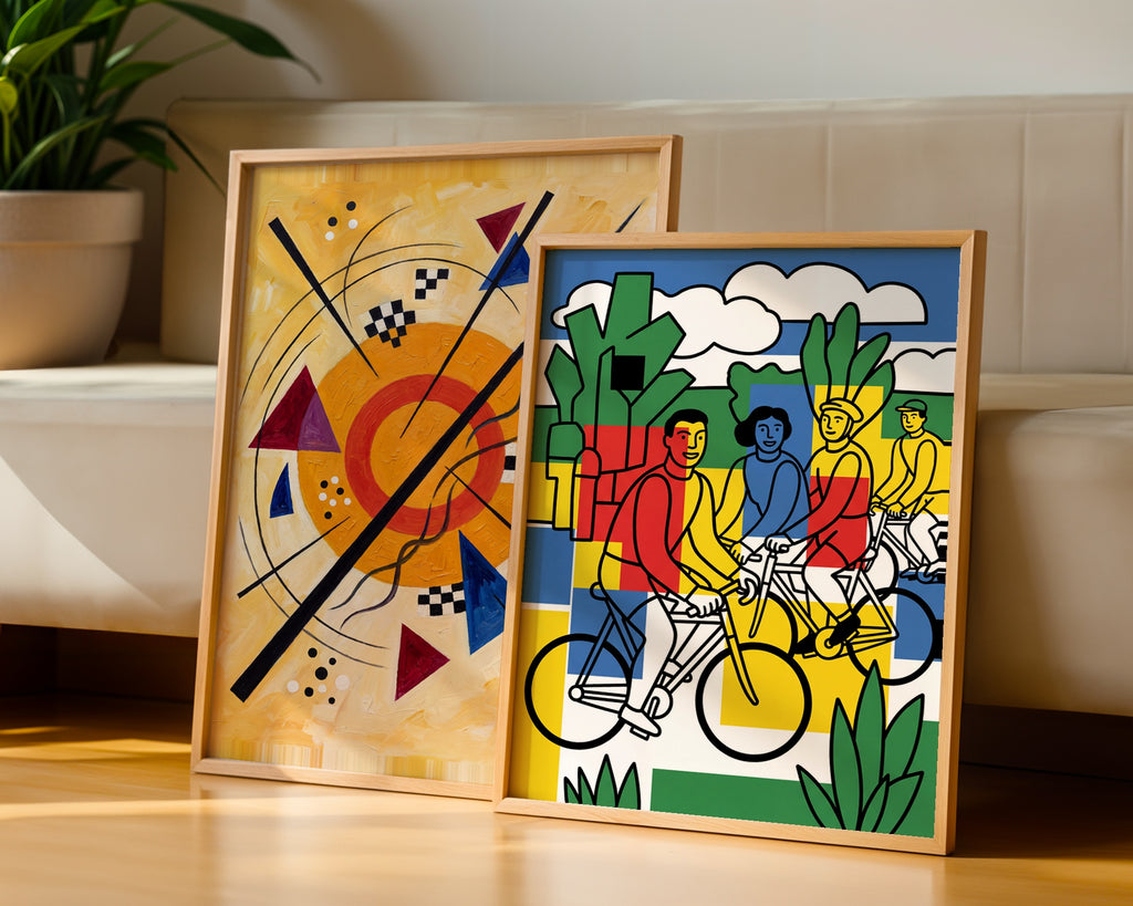 Fernand Leger The Cyclists Poster – två posters i rum 3