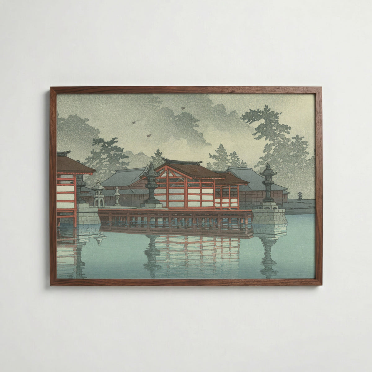 Hasui Kawase Miyajima in Mist 1947 Poster – valnötsram