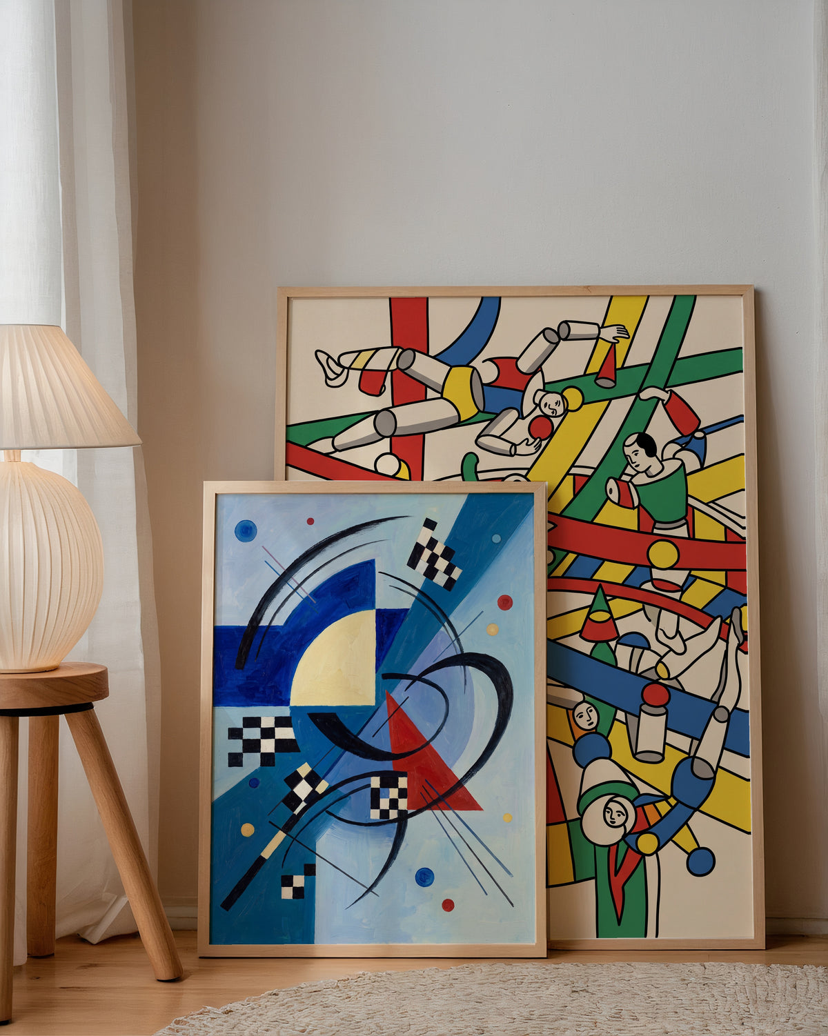 Wassily Kandinsky Blue Harmony Poster – två posters i rum 3
