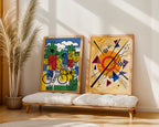Wassily Kandinsky Sunrise Composition Poster – två posters i rum 3