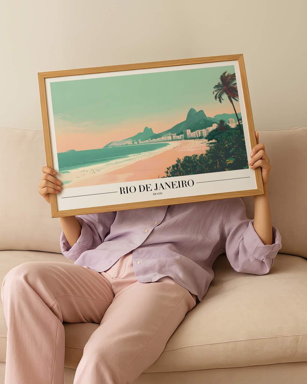 Rio de Janeiro poster visad rakt fram – Bozetto affisch i hög tryckkvalitet i hög tryckkvalitet