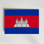 Cambodia National Flag Poster – modern konst och stilren konsttryck för hemmet hos Bozetto