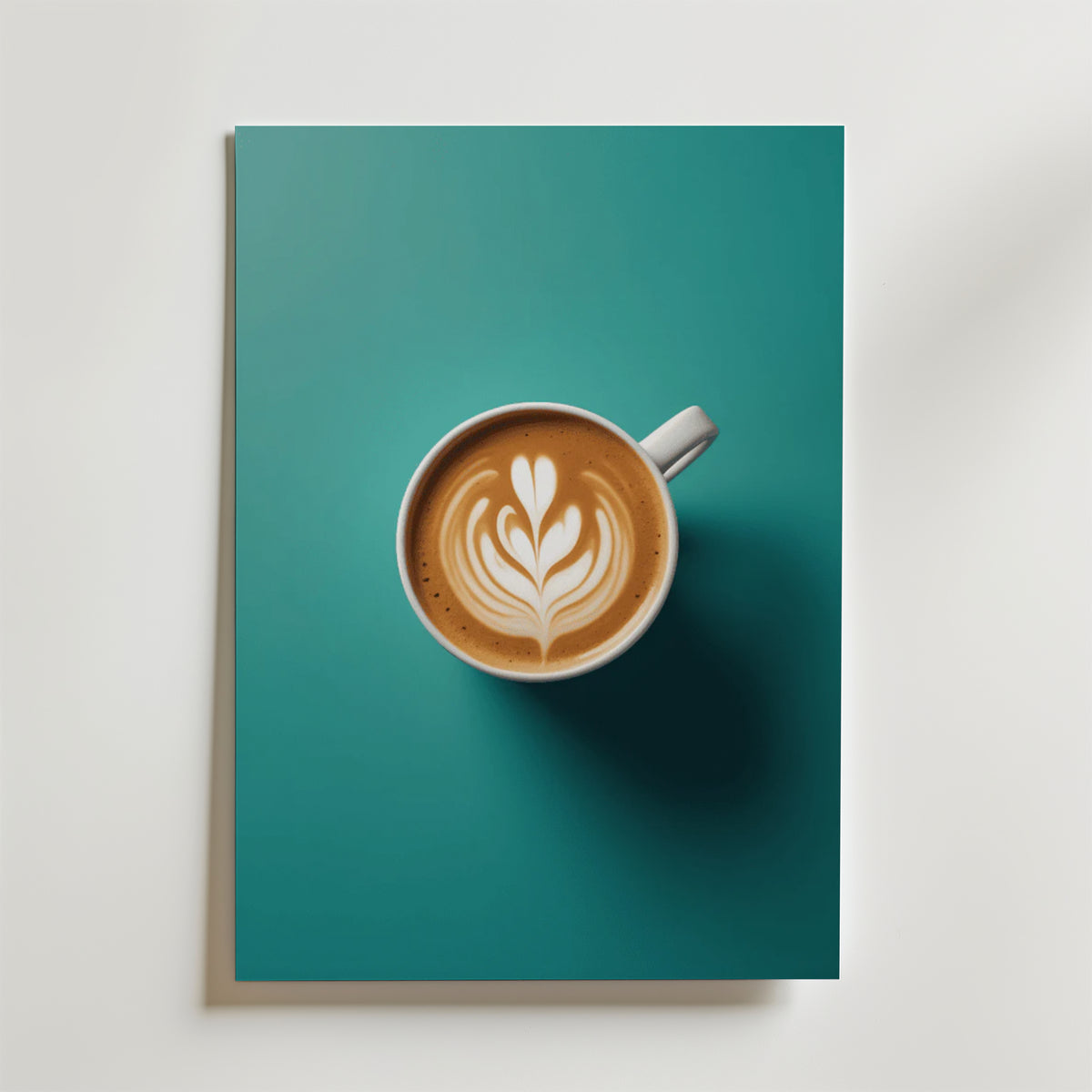Barista Flower Coffe – stilfullt konsttryck från Bozetto, tryckt på matt finpapper