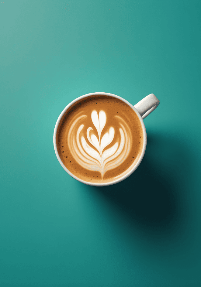 Barista Flower Coffe poster visad rakt fram – Bozetto affisch i hög tryckkvalitet