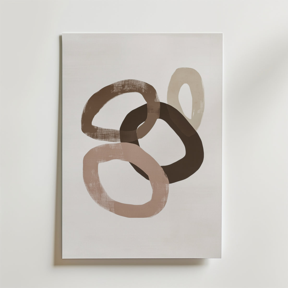 Muted Circles – stilfullt konsttryck från Bozetto, tryckt på matt finpapper i hög tryckkvalitet