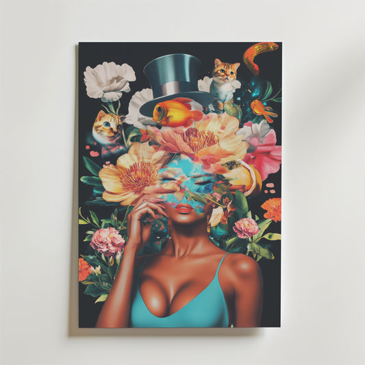 Floral Fantasy Portrait Poster
