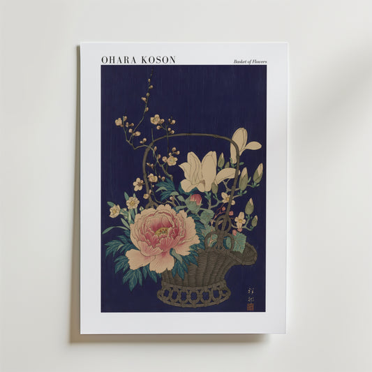 Basket of Flowers Ohara Koson Poster