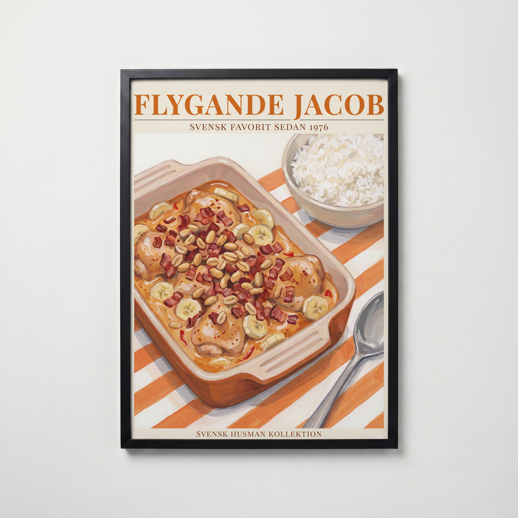 Flygande Jacob Poster – svart ram