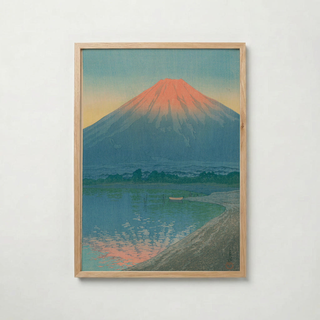Hasui Kawase Daybreak over Lake Yamanaka 1931 Poster – ekram