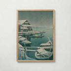 Hasui Kawase Snow at Mukojima 1931 Poster – ekram