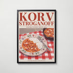 Korv Stroganoff Poster – svart ram
