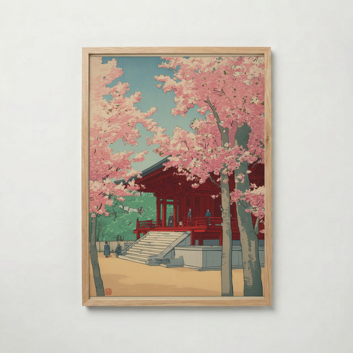 Sakura Temple – affisch med snyggt motiv, köp enkelt hos Bozetto i flera storlekar