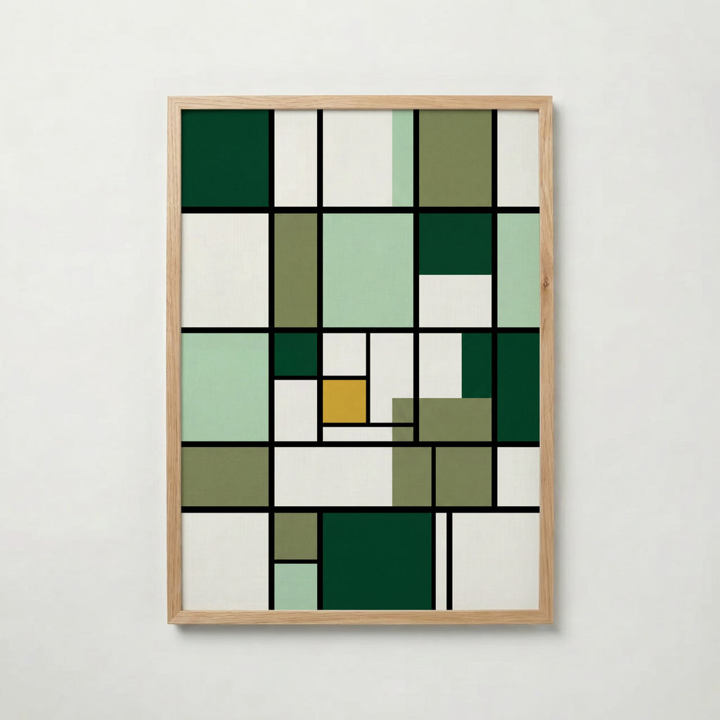 Piet Mondrian Composition in Green Poster – ekram
