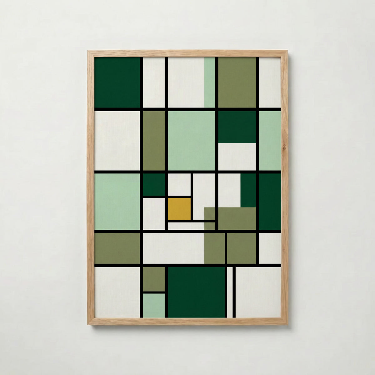 Piet Mondrian Composition in Green Poster – ekram