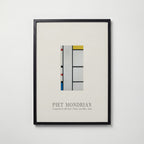Piet Mondrian Composition with Red Yellow and Blue 1942 Poster – svart ram
