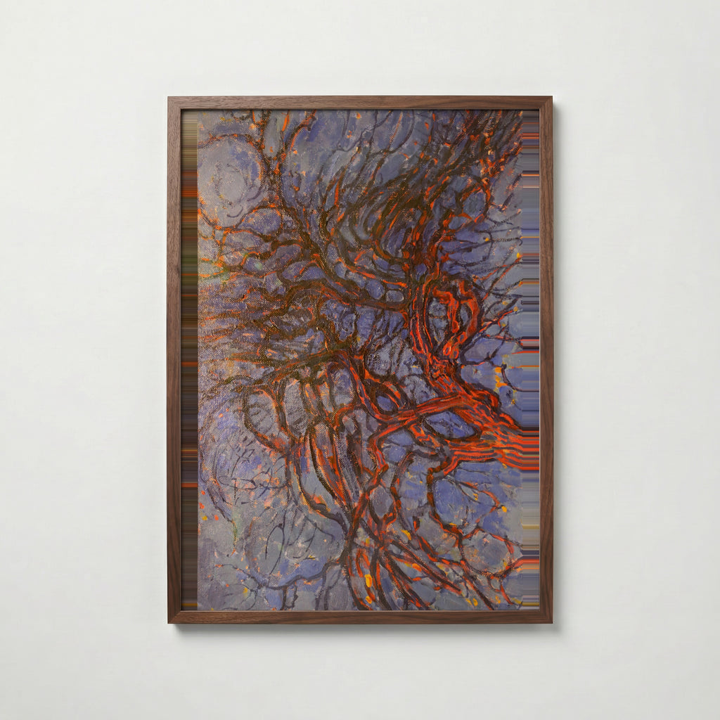 Piet Mondrian Evening Red Tree 1910 Poster – valnötsram