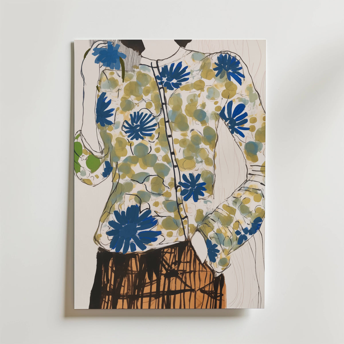 Floral Jacket – stilfullt konsttryck från Bozetto, tryckt på matt finpapper i hög tryckkvalitet