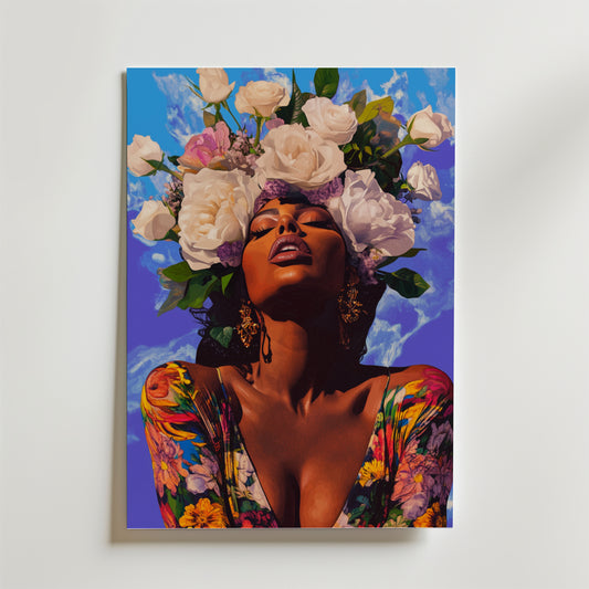 Floral Crown Portrait Poster