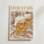En Stor Stark Öl affisch inramad i neutral ram – se hur konsttrycket ser ut, Bozetto