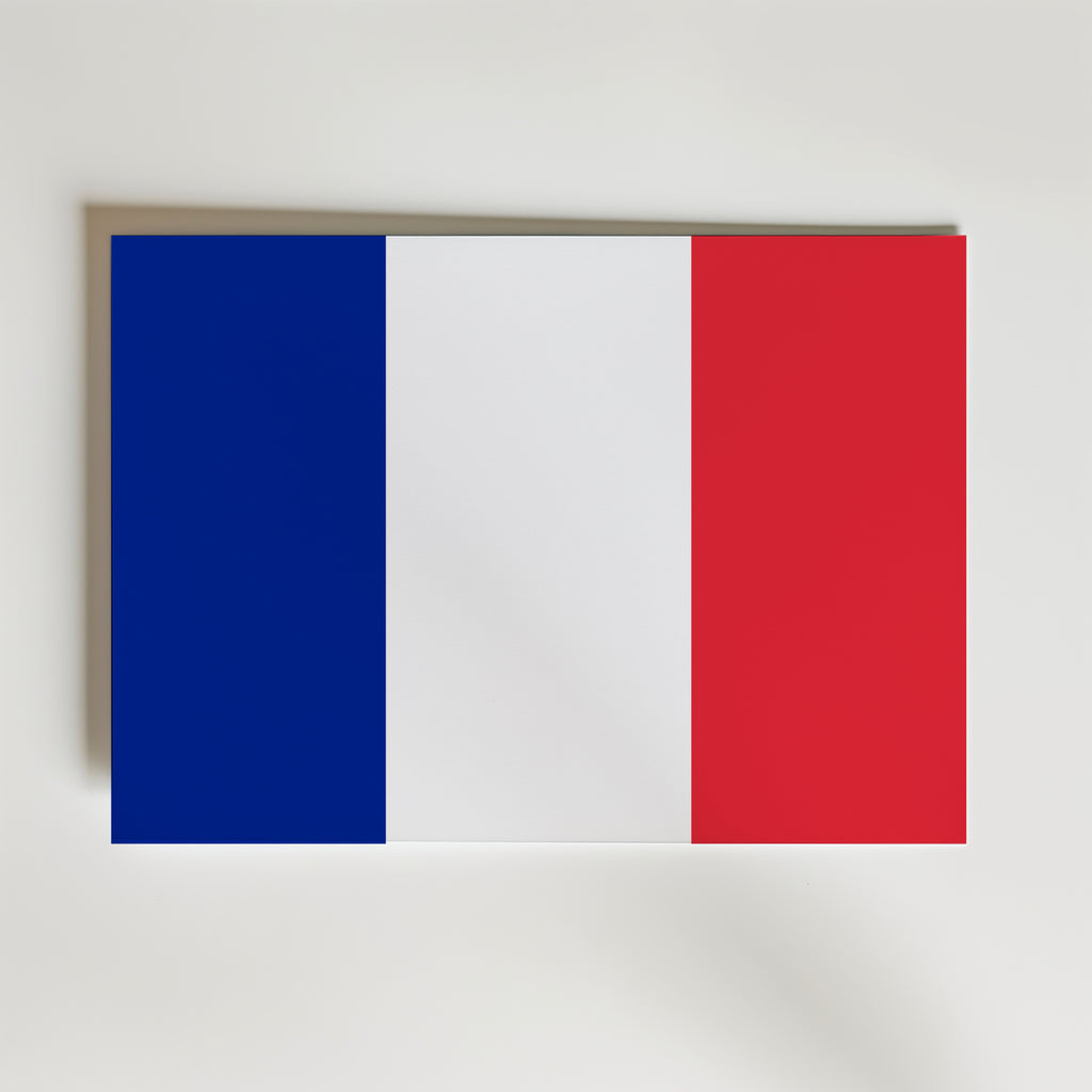 France National Flag Poster – modern konst och stilren konsttryck för hemmet hos Bozetto