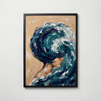 Brushed Silence Poster – svart ram