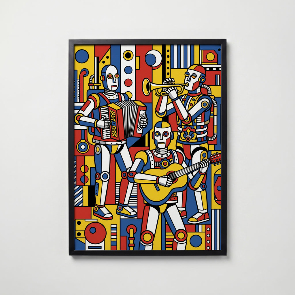 Fernand Leger The Musicians Poster – svart ram