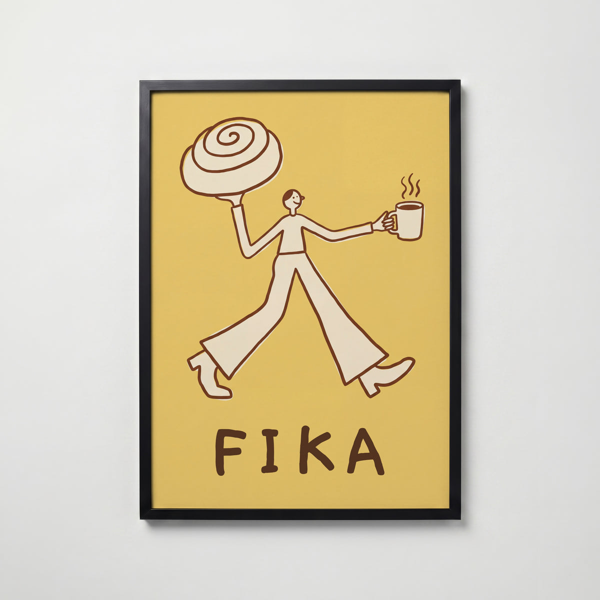 Fika Poster – svart ram