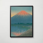 Hasui Kawase Daybreak over Lake Yamanaka 1931 Poster – svart ram