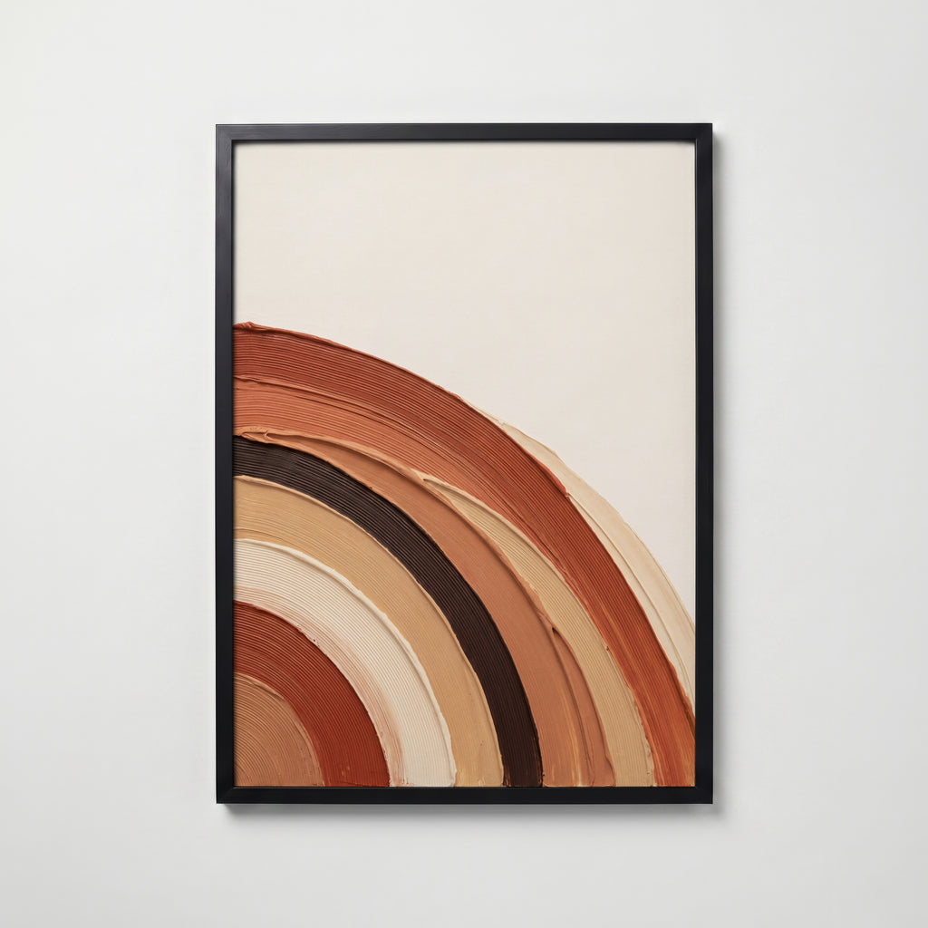 Terracotta Dune Poster – svart ram