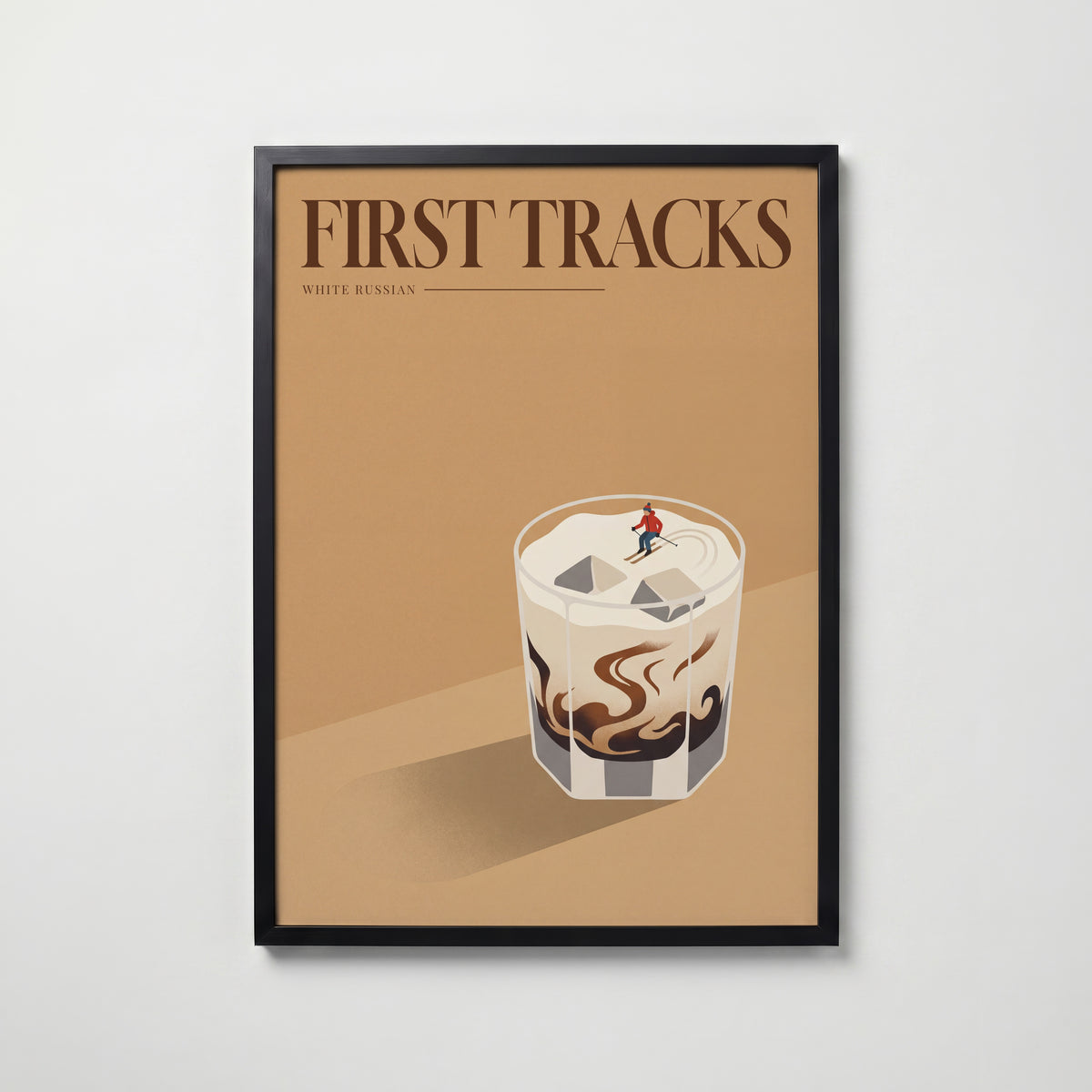 Velvet Piste Poster – svart ram