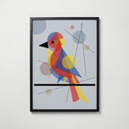 Wassily Kandinsky Bird on a Line Poster – svart ram