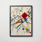 Wassily Kandinsky Lines on White Poster – svart ram