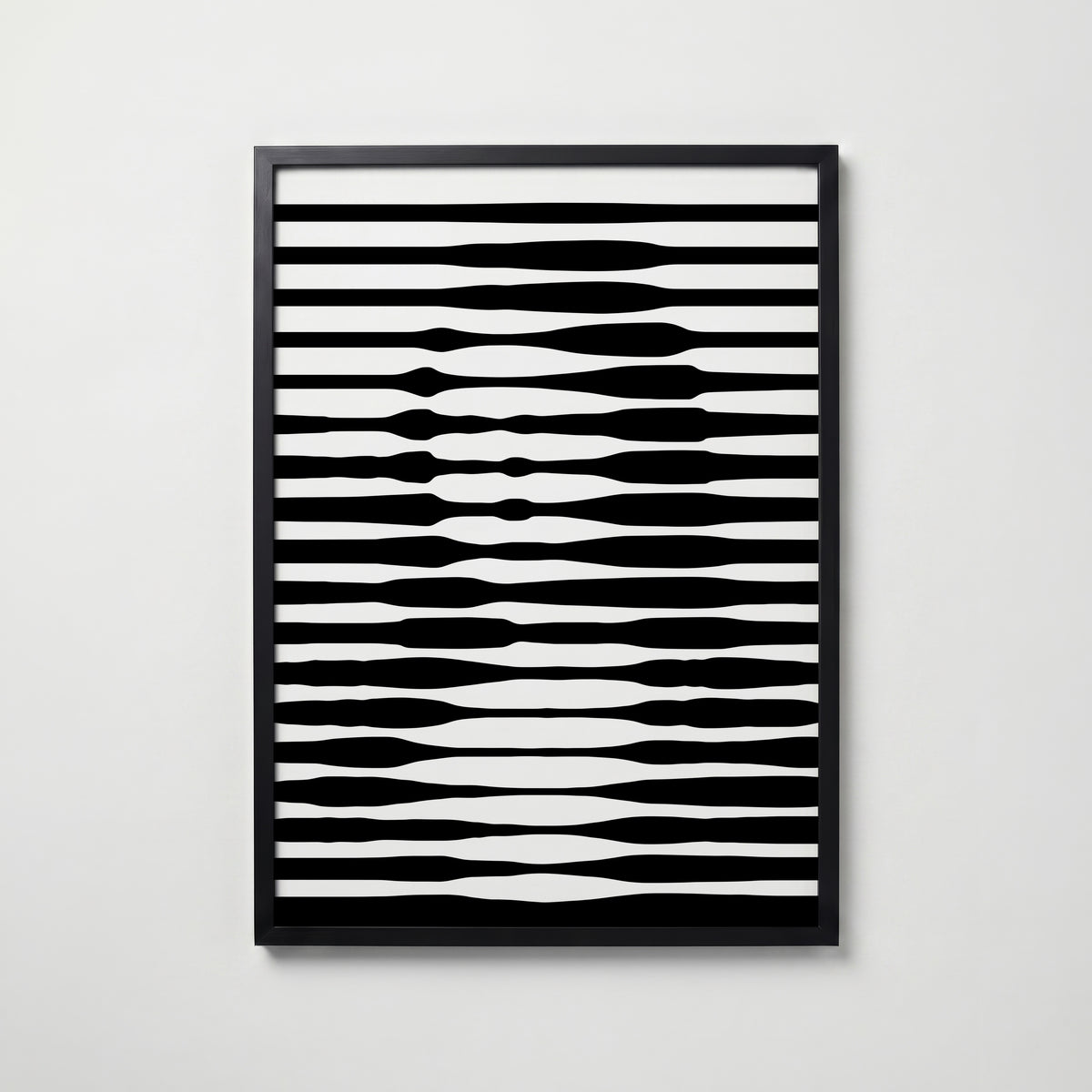 Waveform Stripes Poster – svart ram
