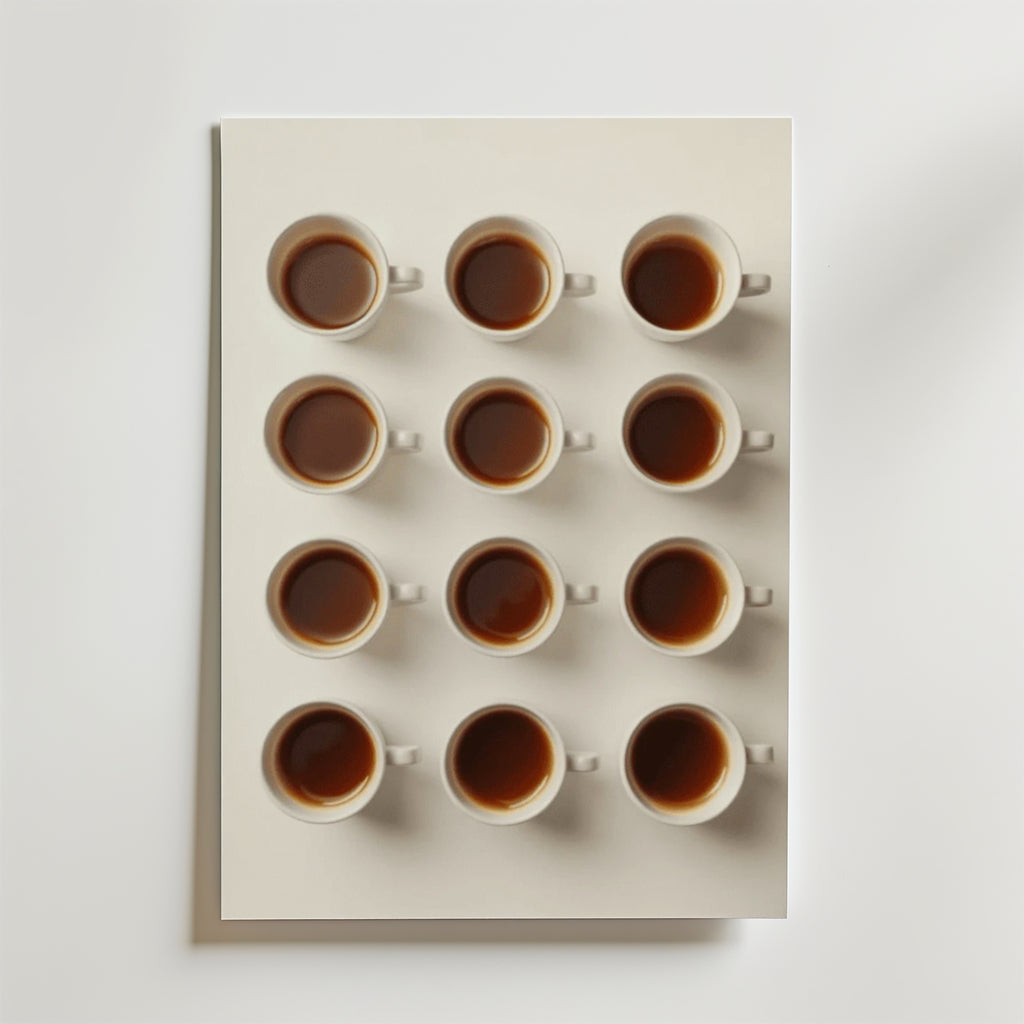 Coffe Variant – stilfullt konsttryck från Bozetto, tryckt på matt finpapper i hög tryckkvalitet