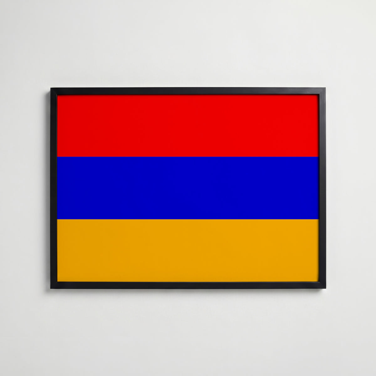 Armenia National Flag Poster i svart ram – stilren konsttryck som väggdekor från Bozetto