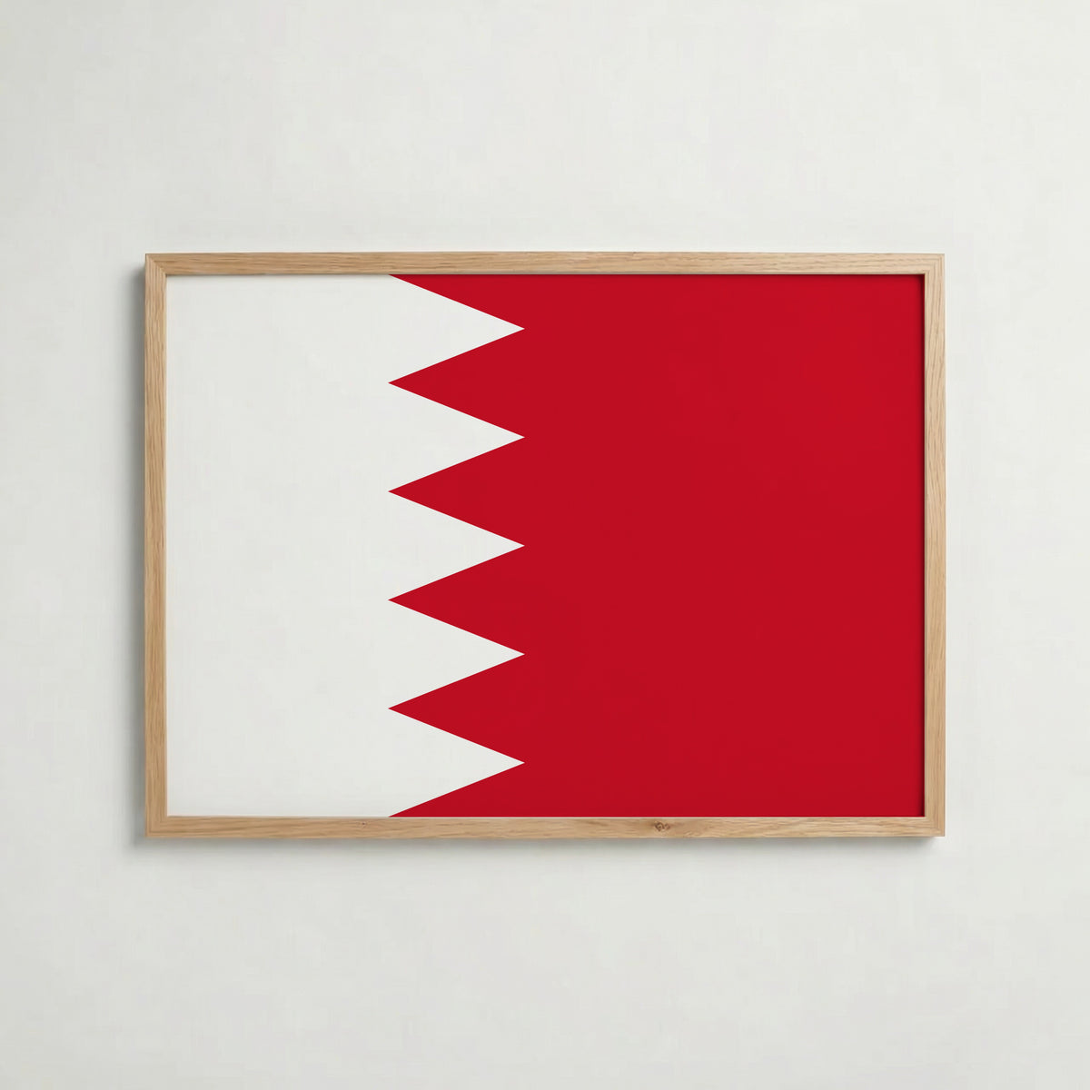 Bahrain National Flag Poster i ekram – inramad konsttryck för stilren inredning hos Bozetto