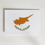Cyprus National Flag Poster – modern konst och stilren konsttryck för hemmet hos Bozetto