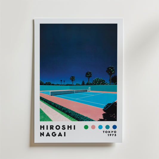 Hiroshi Nagai Tropical Tennis Poster