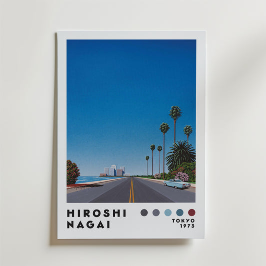 Hiroshi Nagai Coastal Drive Poster
