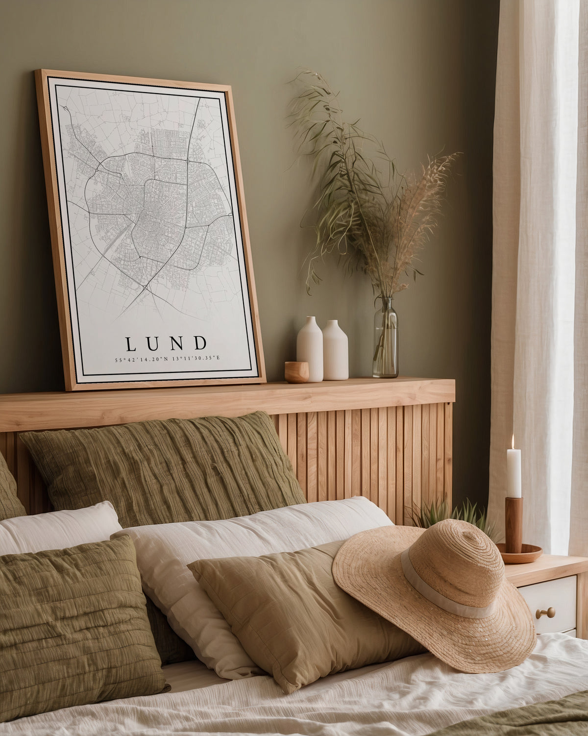 Lund Karta poster i stilrent hem med modern inredning – köp enkelt hos Bozetto i hög kvalitet