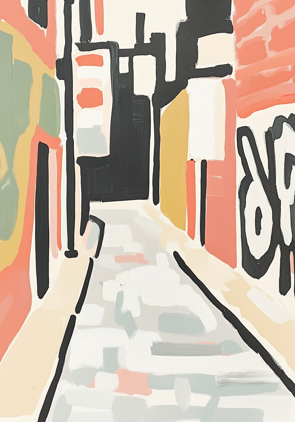 Backstreet Geometry – affisch med snyggt motiv, köp enkelt hos Bozetto i flera storlekar